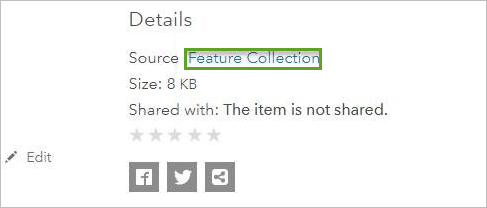 Feature Collection option Feature Collection option